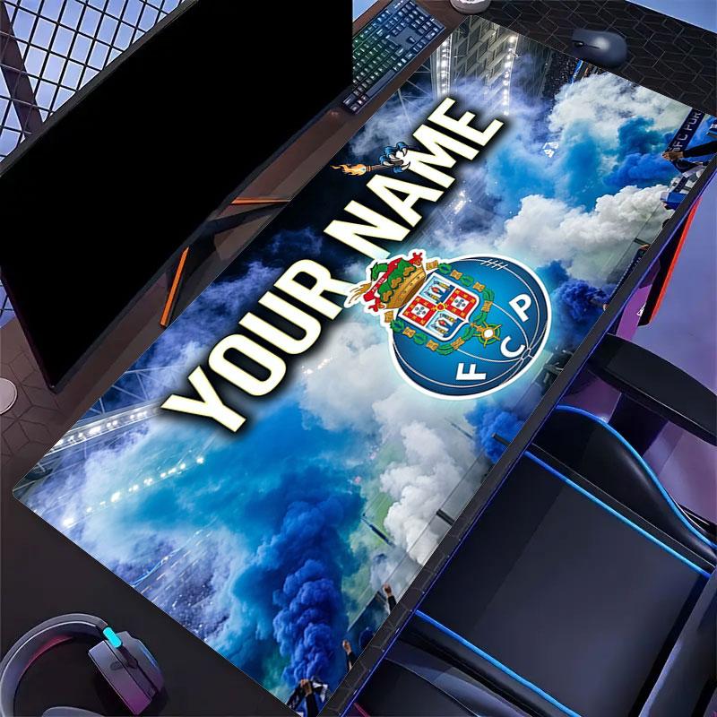 Custom Name,FC Porto Mouse Pad, Large Gaming Desk Mat, Non-slip XXL Mousepad for Laptop & Tablet, Mini PC Playmat with Stitched Edges
