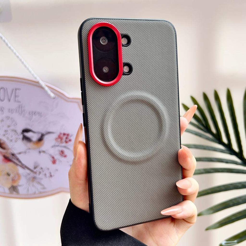 Чехол для Xiaomi POCO X8 Pro Max Магнитный Матовый Мелкозернистая Кожа Силиконовый Жесткий Чехол Модный Простой Пылезащитный Бампер