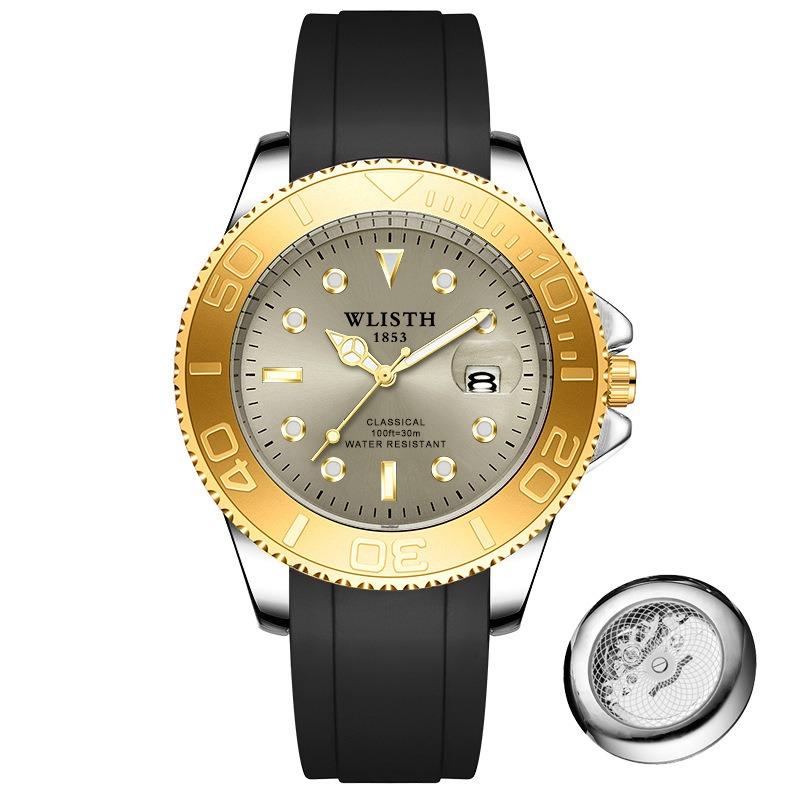 Top Brand Explosions Men's Watch Calendar Hollow Bottom Quartz Luminous Watch