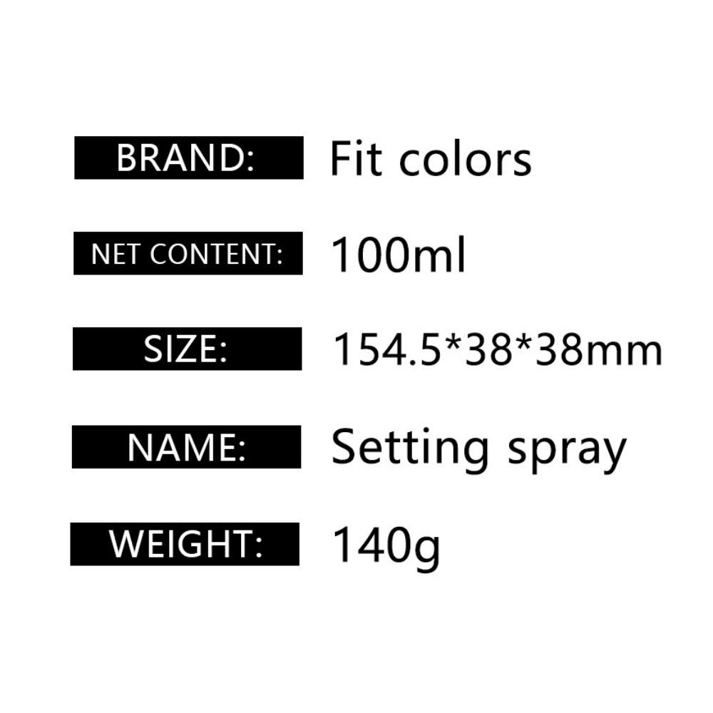 Fit Colors Спрей для макияжа Макияж перед макияжем, увлажняющий, увлажняющий, контроль жирности кожи, не снимает макияж 100 мл