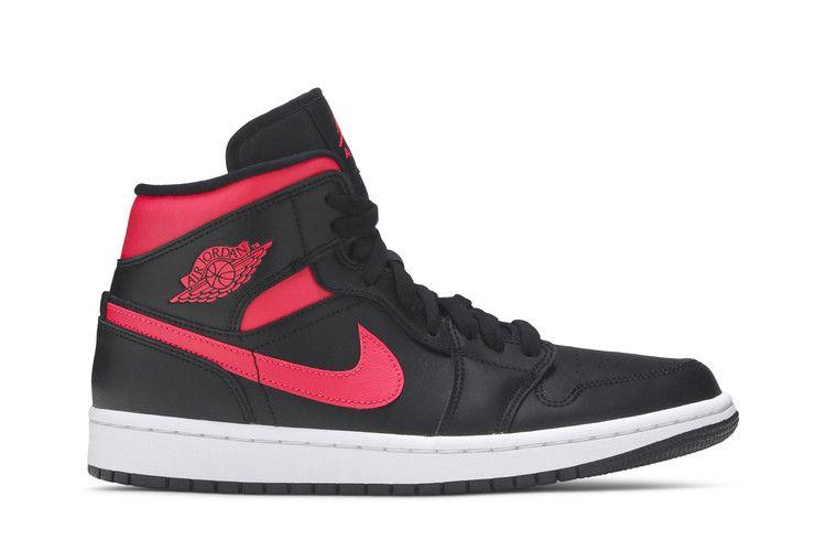 Women's Sneakers Nike Jordan 1 Mid Black Siren Red (Women's) Black/Siren Red-White