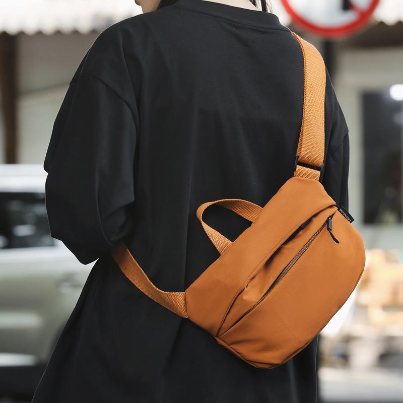 Нагрудная сумка мужская и женская повседневная простая сумка-мессенджер японская модная литературная сумка на плечо стиль поясная сумка Tide