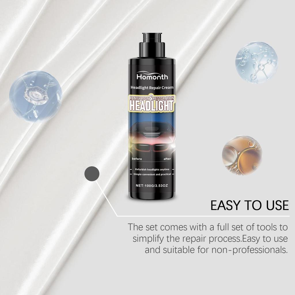 Паста для ремонта автомобильных фар Homonth, заполнение царапин, ремонт износа, уход за лампами, техническое обслуживание, расходные материалы для ламп