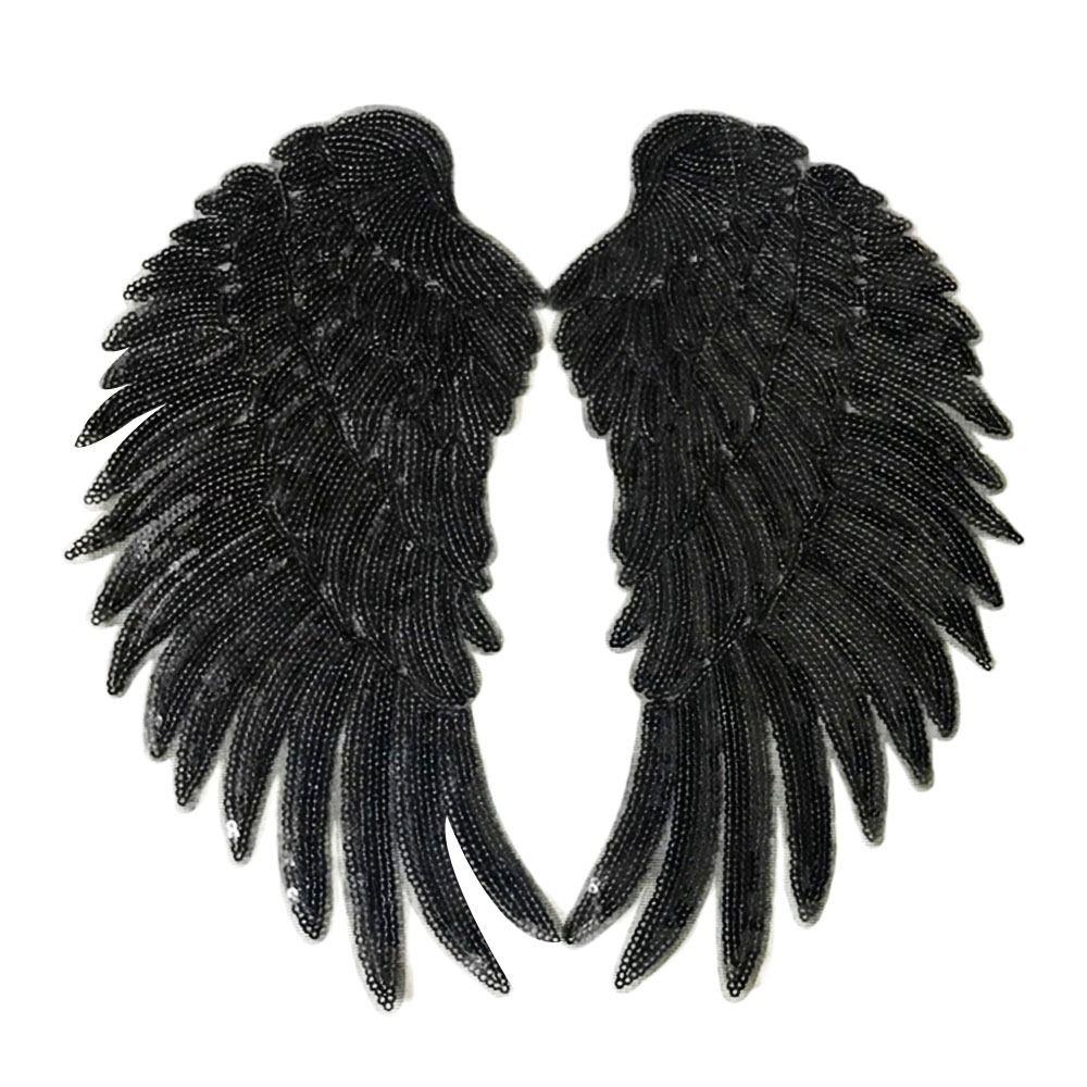 Мечтательные крылья-перья, радужные вышитые значки, аксессуары для одежды, нашитки с пайетками