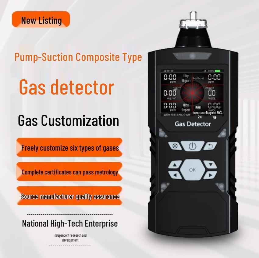 ZY-4X Portable Five-in-One Gas Detector with Oxygen and Ammonia Sensors