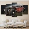 5Pcs Vintage Hot Rod Pictures Paintings Wall Art Home Decor No Framed Canvas Modern 5 Pieces HD Print 5 Panel Abstract
