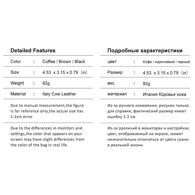 RFID Change Collet Layer Cow Pickup Bag Suitable for Airtag Change Bag US Dollar Clip Leather Men's Wallet