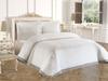 Roza Quilted Bedspread Set 3pcs, Coverlet 250x260, Pillowcase 50x70, Double Size, Laced, Cream