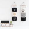3 Pockets Hanging Storage Bag Wall Mounted Wardrobe Sundries Hanging Bag Cotton Linen Bathroom Toiletry Home Decor Hanging Bag