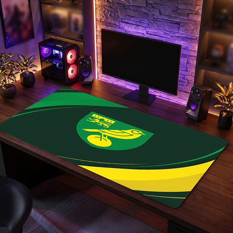 Игровой коврик для мыши Norwich City Football Print, большой, противоскользящий, расширенный, для игрового стола, офиса, дома