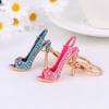 Key Ring Metal High Heel Shoe Key Chain Rhinestone Keychain for Bag Dressing Decoration