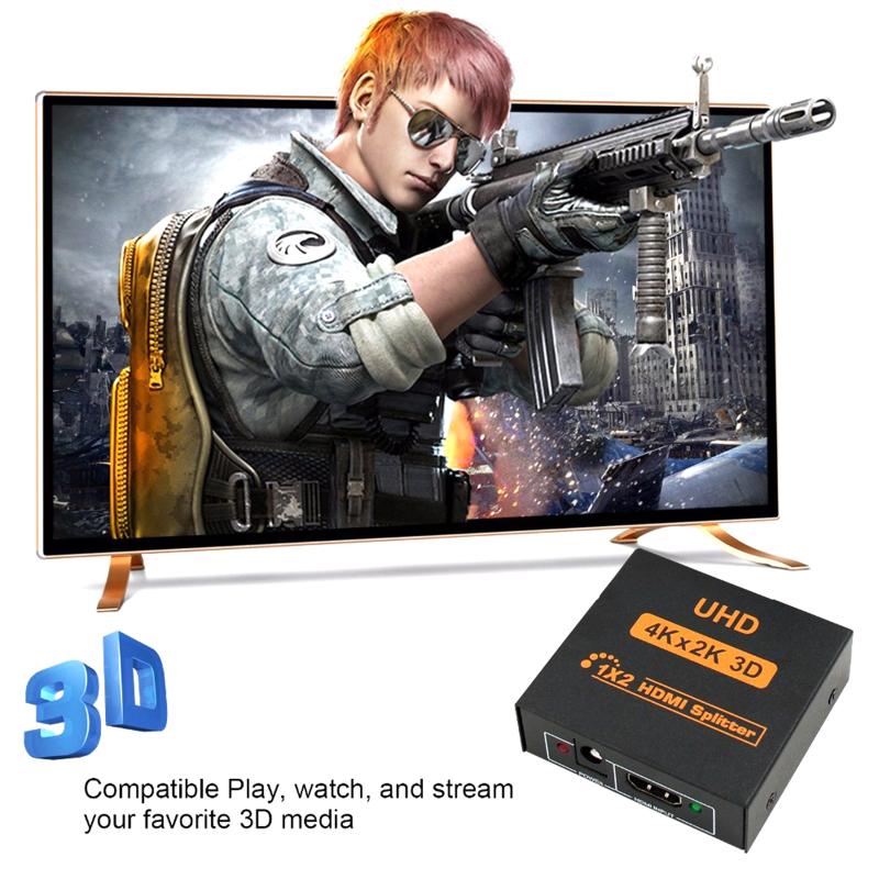 4k X 2k Hd Hdmi-compatible Splitter 1 In 2 Out Hdmi-compatible Splitter Switcher 1 X 2 For Tv