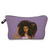 Women Black girl Print Cosmetic Bag Toiletries Organize Travel Storage Case 6397