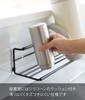 Yamazaki Jitsugyo Film Hook Wide Jug Bottle Holder L Black W32 xx hook not Tower Drainer Kitchen Panel Under Sink Easy Installation 7761 Body
