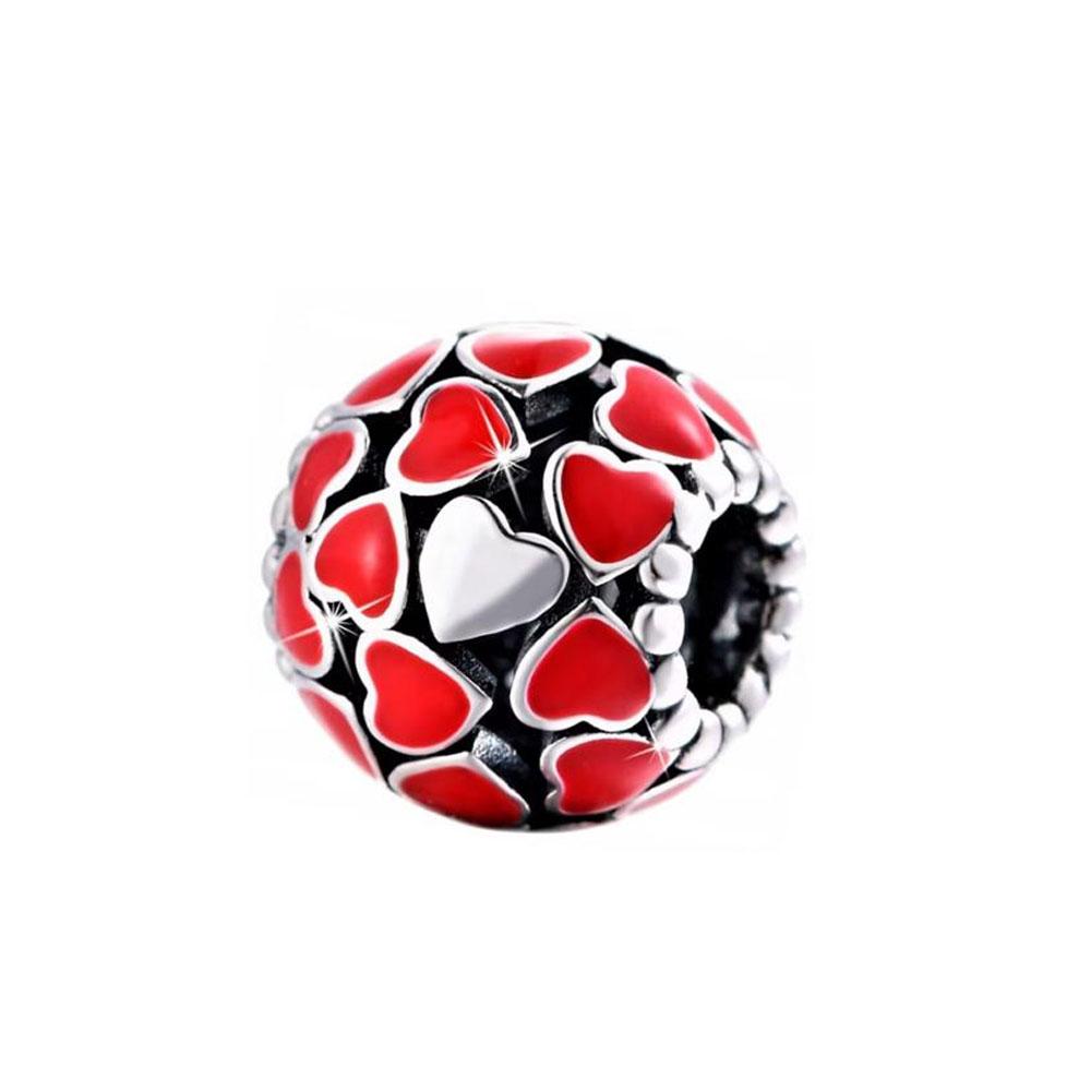 Новые медные красные шармы бусина-сердце для медицинского персонала подходят для оригинального браслета-шарма для женщин DIY изготовление модной бижутерии вишня