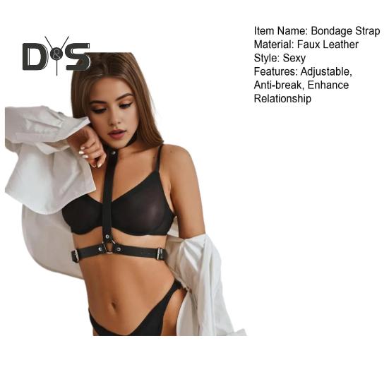 Ремень для связывания Искусственная кожа БДСМ Эротический ремень Регулируемый готический подвязка для тела Пара сексуальная игра Реквизит для улучшения отношений Медовый месяц Спальня ремень для тела