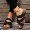 Womens Fashion Flax Summer Sandals - Breathable, Arch Support, Lightweight, Slip-on, Strappy Back, Open Toe