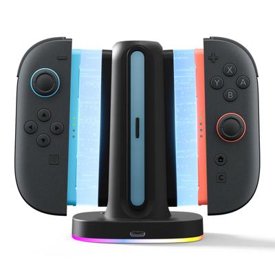 Nintendo Switch 2 2 Зарядка Nintendo Switch 2 Зарядка Станция быстрой зарядки с магнитным и утяжеленным двунаправленным светодиодным индикатором и защитой от перезаряда