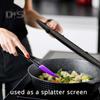 Grease Splatter Guard with Handle Heat-Resistant Non-stick Reusable Silicone Frying Pan Oil Splatter Screen Kitchen Tool