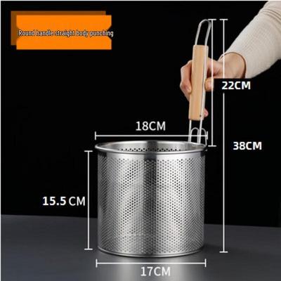 Круглое сито для лапши Diren из нержавеющей стали с ручкой