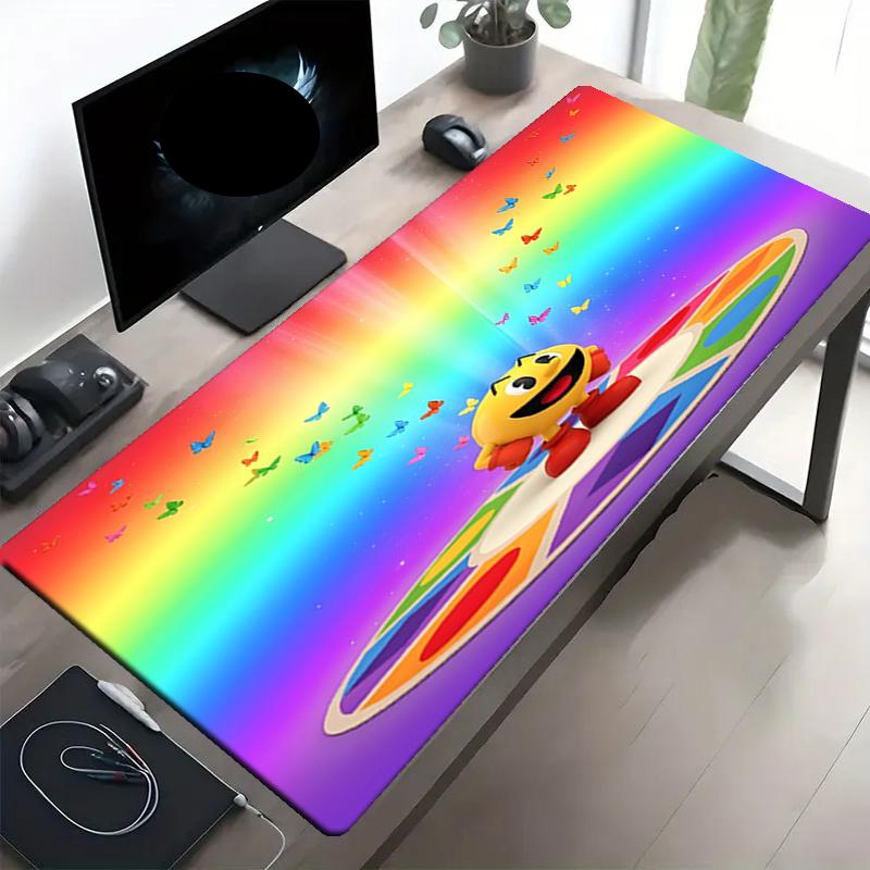 PAC Print Mouse Pad, Anti‑Slip Desktop keyboard Mat, for PC Laptop Gaming Working Daily Use, Cool Festival Surprise Gift