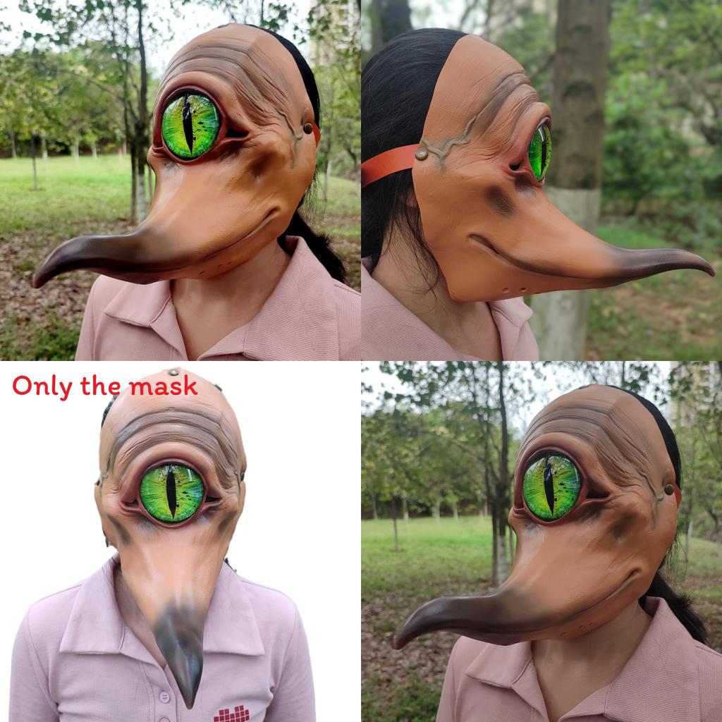 One Eyed Monster With A Long Mouth Monster Latex Mask For Halloween Party And Cosplay Events