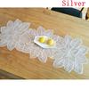 PVC Table Flag Long Hollow Out Bronzing Table Runner Creative Irregular Flower Nordic Light Luxury Wedding Christmas Decoration