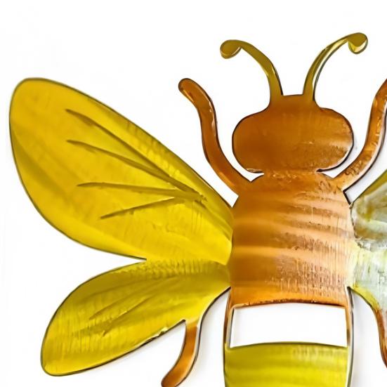 Металлическая пчела настенное украшение 3D пчела художественная работа настенная скульптура медоносная пчела внутреннее наружное украшение для двора сада дома фермерского дома