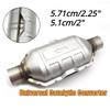 2,25" / 2" универсальный автомобильный каталитический нейтрализатор из нержавеющей стали, приварной протектор впускного/выпускного отверстия, выхлопная система, глушитель с 400 отверстиями