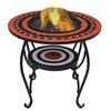 VidaXL Mosaic Fire Pit Table Garden Fire Pit Patio Fire Pit Terrace Fire Pit Outdoor Fire Pit Backyard Earth 46726