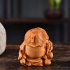 Резьба по массиву дерева Предсказание судьбы Золотая жаба скульптуры и фигурки Милый Дом Комната Офис Богатство Удача Фэн-шуй Декор