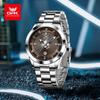 OPK 6056 Fashion Quartz Watch For Men Roman Scale Stainless Steel Waterproof Calendar Window Luminous Waterproof Watch For Men
