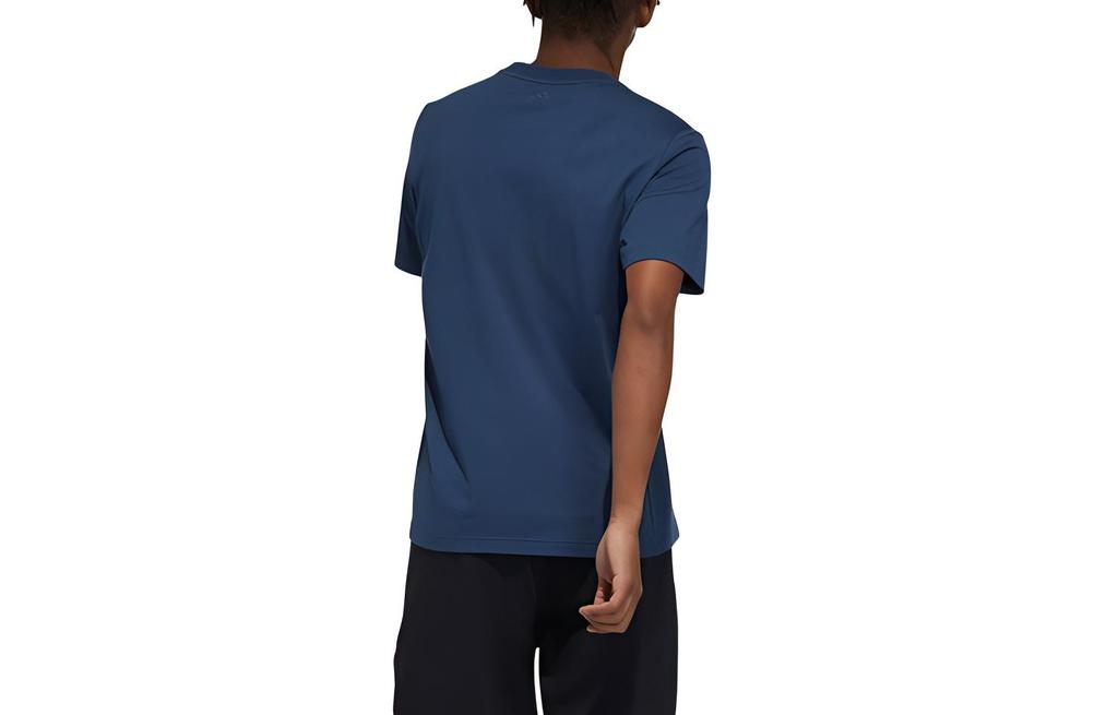 Adidas T Shirts Men's Navy Blue Crew Neck Moderate Straight Fit GP0984
