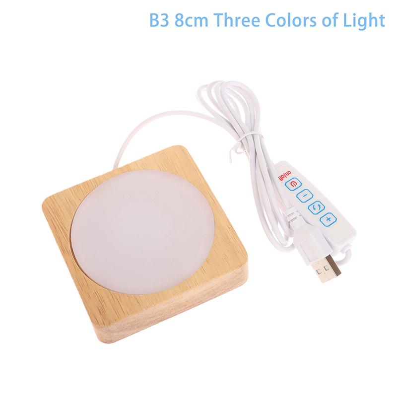Светодиодный ночник круглый квадратный деревянный основание настольный деревянный ночник держатель бук дерево светодиодный светильник основание для хрустального шара