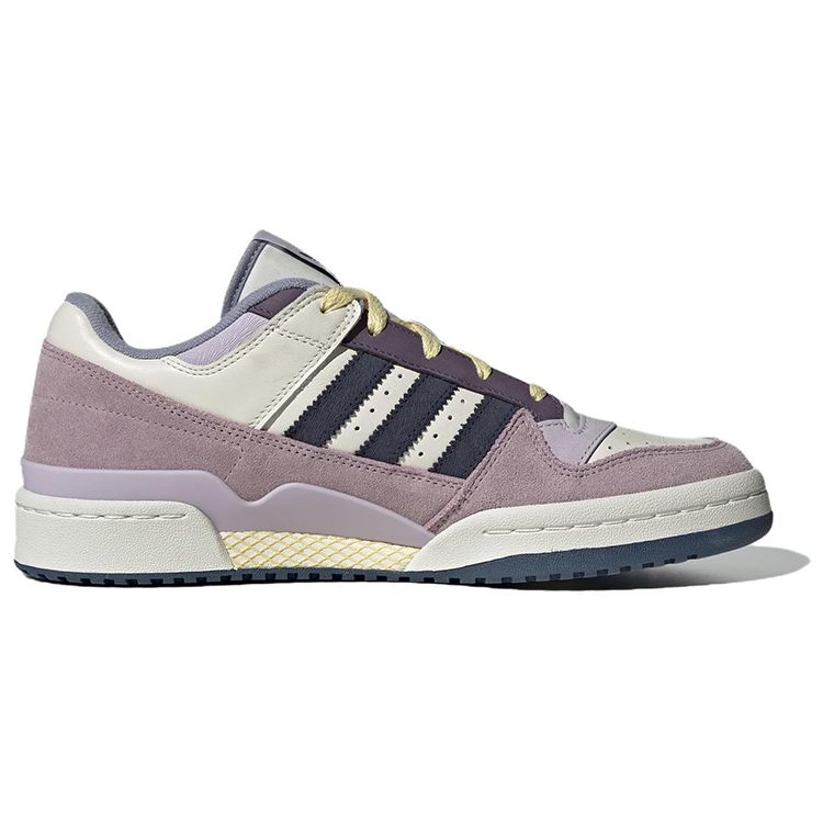Adidas Originals Forum Low Cl Shoes Comfortable Versatile Shock Absorbing Durable Low Top Retro Basketball Shoes Women Sneakers White Purple ID6266