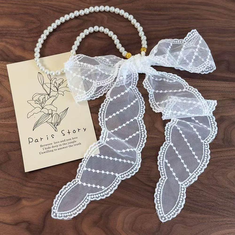Fairy Hair Ribbon French Neckerchief Summer Lace Headband  for Women