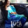 1pc, Disney Pixar Luca Mermaid Tail Blanket Soft Throw for Home Decor, Couch Cover, Outdoor Use, Travel, Camping