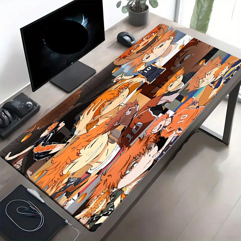 Haikyu Print Mouse Pad, Anti‑Slip Desktop keyboard Mat, for PC Laptop Gaming Working Daily Use, Cool Festival Surprise Gift