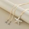 Y2K Accessories Starfish Necklace Pendant Beach Choker Vacation Conch Clavicle Chain  Girls
