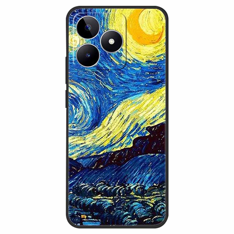 Чехол для Realme C51 Ударопрочный Мягкий Силикон ТПУ Задняя Крышка Для OPPO Realme C51 4G Чехлы для Телефона Мультяшный RealmeC51 RMX3830 funda