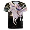 Summer New Unicorn Pegasus Animal Pattern 3D Digital Printing Round Neck Short Sleeve Personalized Trendy Men's T-shirt