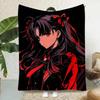 Плед с принтом из аниме Fate Stay Night Мягкий Уютный Теплый Идеально для Дома Путешествий Подарка на День Рождения