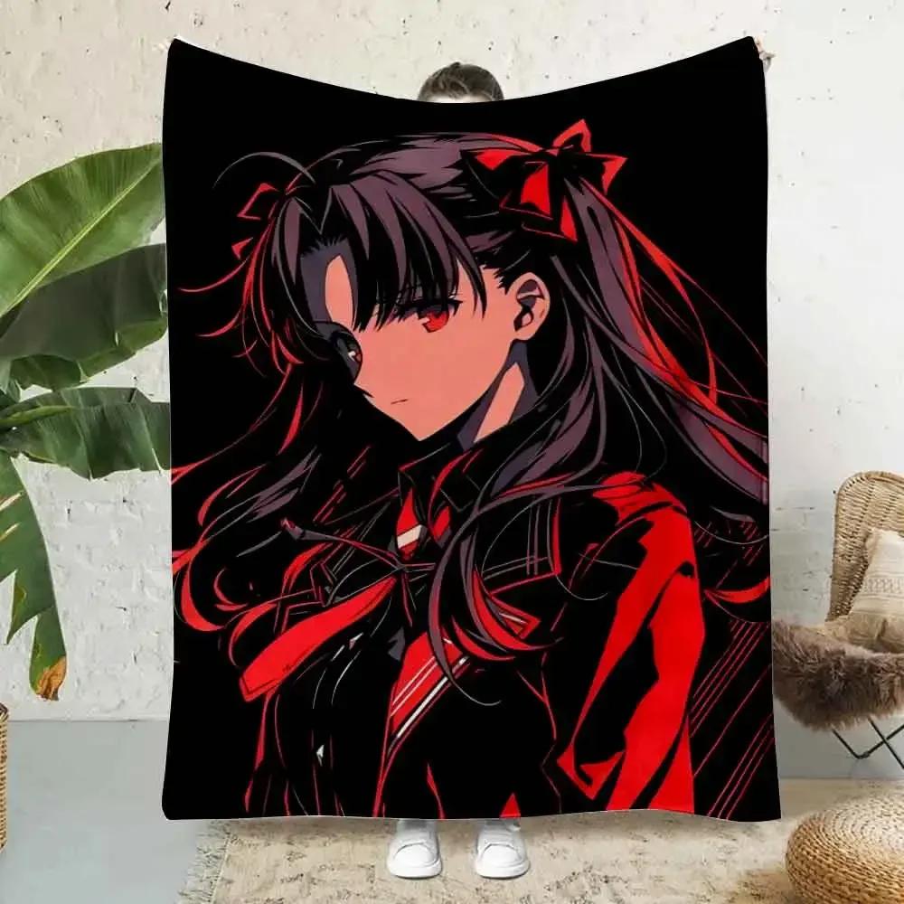 Плед с принтом из аниме Fate Stay Night Мягкий Уютный Теплый Идеально для Дома Путешествий Подарка на День Рождения