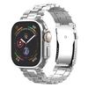 Титановый браслет для Apple Watch Band Ultra 2 49мм 10 46мм Металлический Роскошный Мужской Ремешок для Series 9 8 7 6 5 4 SE 45мм 44мм Браслет на запястье