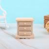 1Pcs 1:12 Dollhouse Wooden Miniature Bedside Cupboard Furniture Diy Accessories