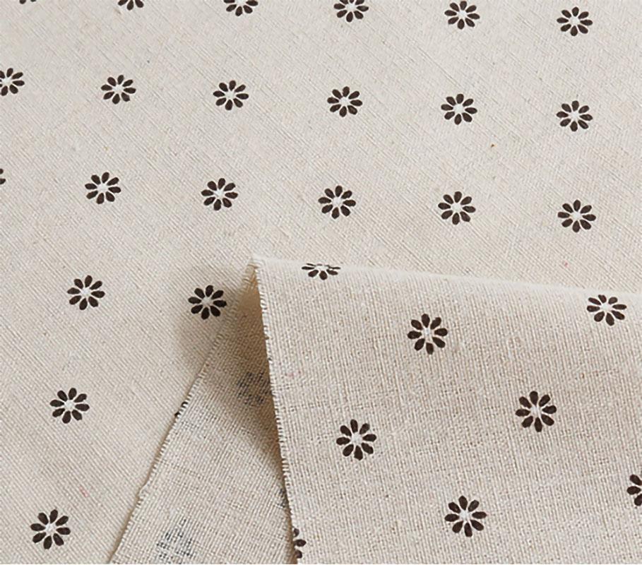 150x50cm Cotton Linen Blue Retro Orchid Fabrics Rural and Pastoral Style Handmade Curtains Handbags Handmade DIY Home Decoration