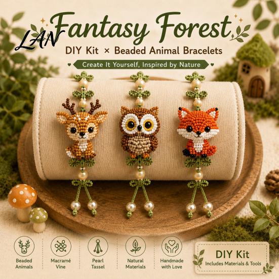 Модные Наборы для Изготовления Браслетов DIY Набор с Бусинами, Стартовый Набор для Рукоделия с 3D Животными, Уникальные Идеи для Праздничных Подарков с Шармами, Бисероплетение