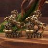 Bronze Horse Desktop Decoration Living Room Tea Table Sculpture Metal Craft Home Decorations Chinese Zodiac Horse Statue