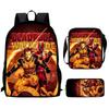 Wolverine Deadpool Movie Characters Trendy Cartoon Printed Backpack Student