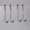 12*5*1.2cm Double S-shaped Hook 304 Stainless Steel Storage Hanger For Glass Door Type Shower Hook Kitchen/Bathroom Towel Rack